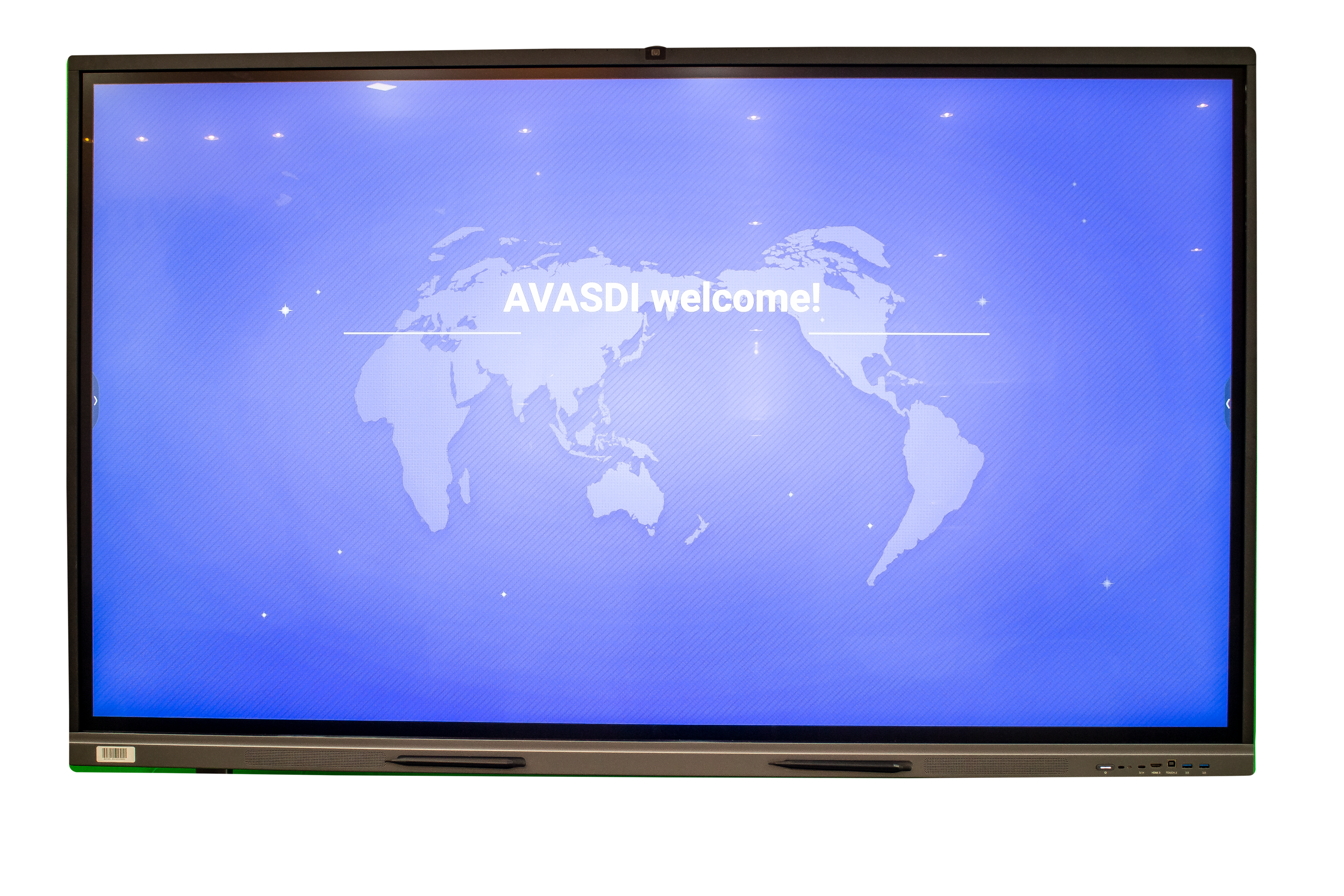 Màn hình tương tác AVASDI ADV2 Series tích hợp bảng chào mừng