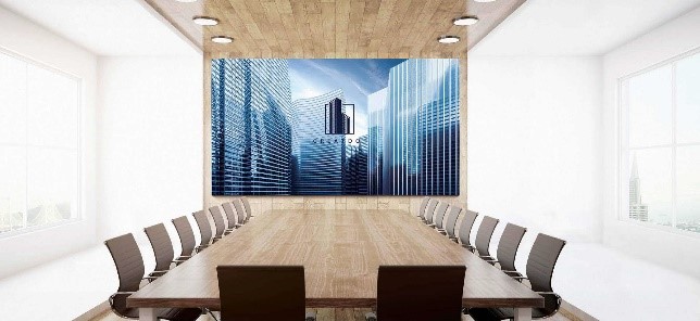 Giải pháp display doanh nghiệp phòng họp led wall cabinet