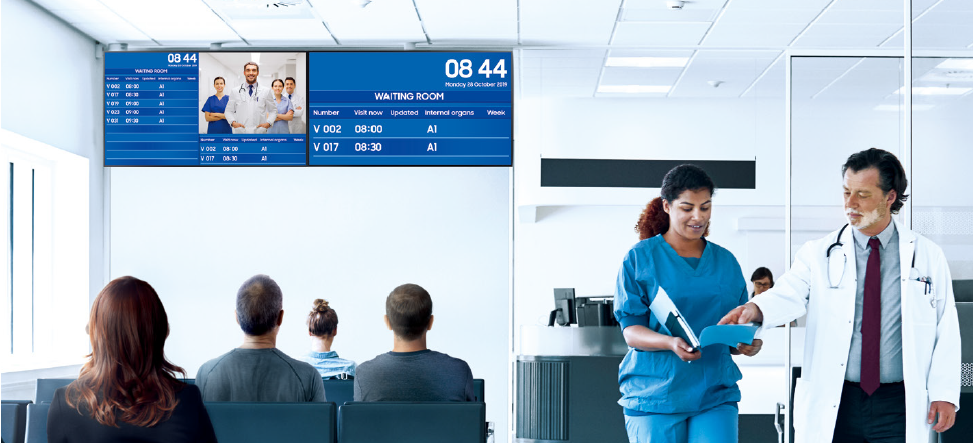Giải pháp display y tế màn hình khu vực cho khám