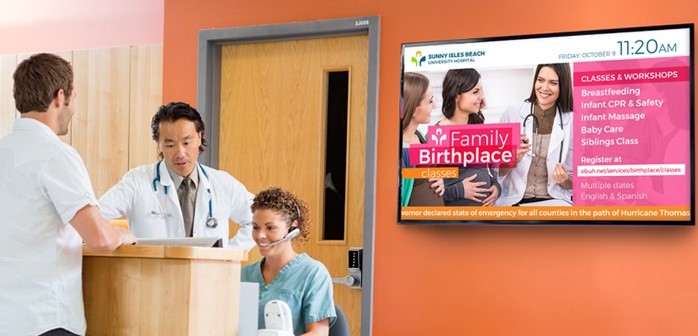 Giải pháp display y tế màn hình khu vực cung cấp thông tin