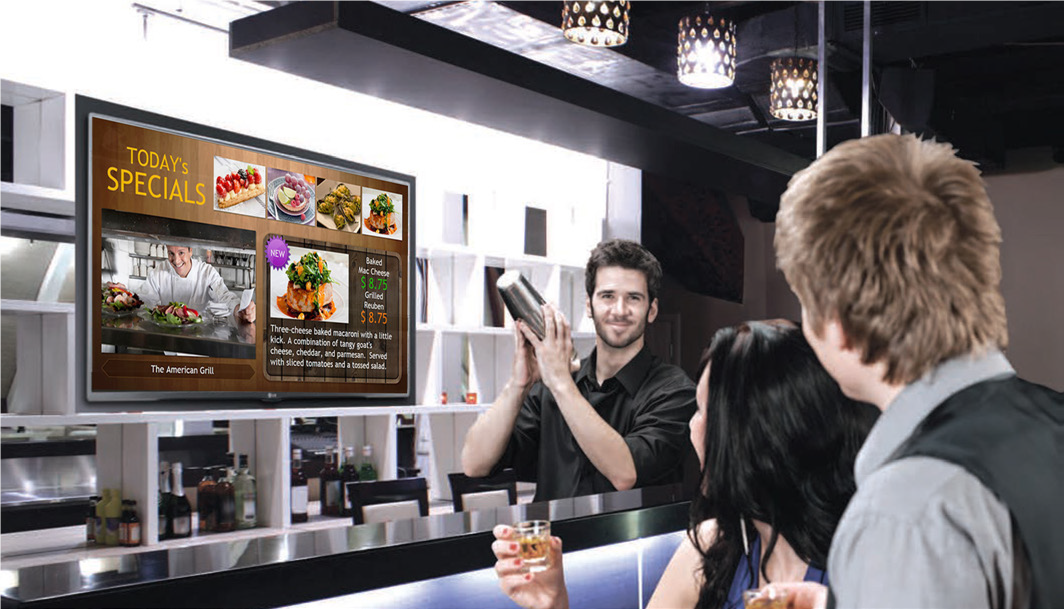 Giải pháp Display dịch vụ màn hình khu ăn uống