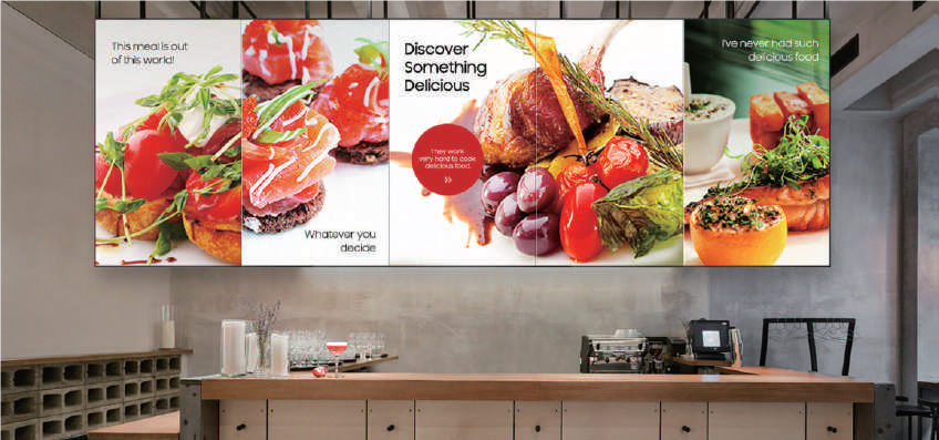 Giải pháp Display dịch vụ màn hình khu vực hiển thị menu đồ ăn