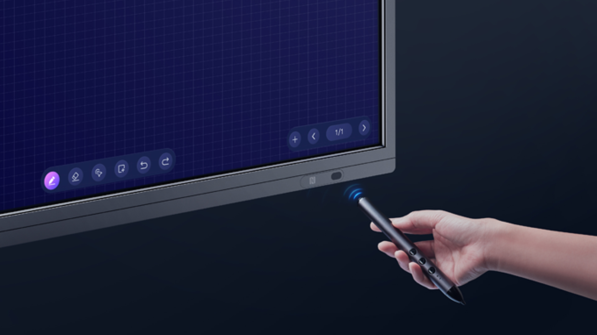 Màn hình horion M5APro chế độ bảng trắng với smartpen SAVITEL
